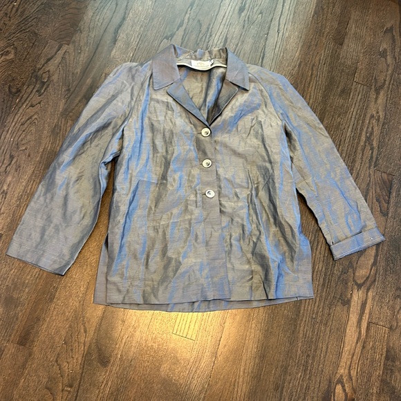 Marissa Minicucci Women’s Blazer Jacket Gray Green 8 EUC Vintage - Picture 1 of 8